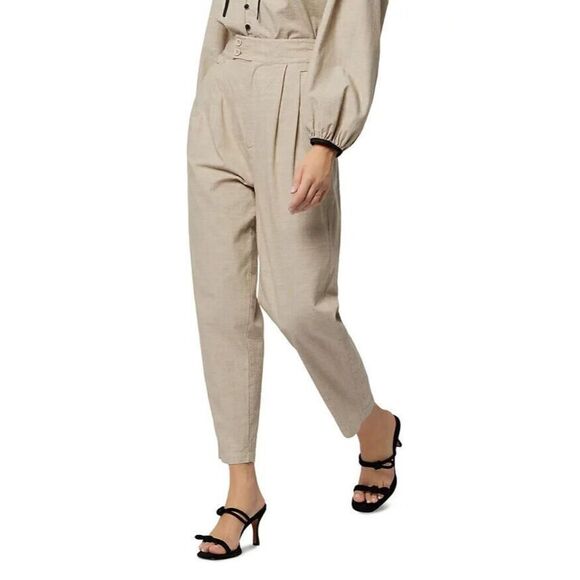 Joie B0008F09190 Women's Sz 4 Oatmeal/Beige Nadia Cotton Tapered Leg Pants - Picture 10 of 11